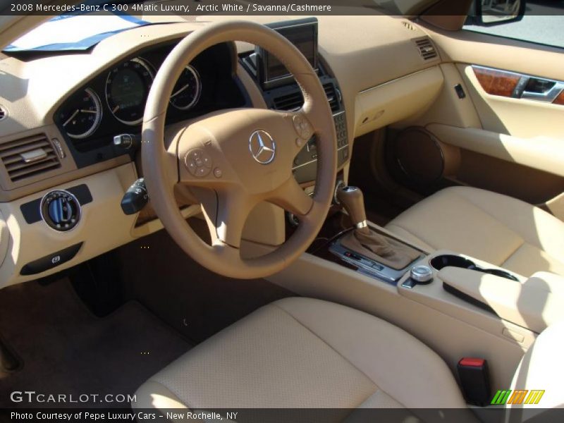 Arctic White / Savanna/Cashmere 2008 Mercedes-Benz C 300 4Matic Luxury