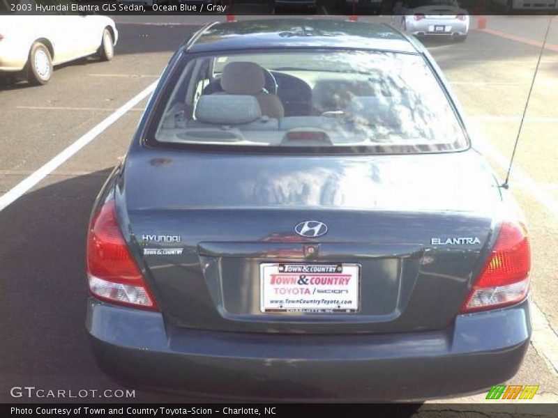 Ocean Blue / Gray 2003 Hyundai Elantra GLS Sedan