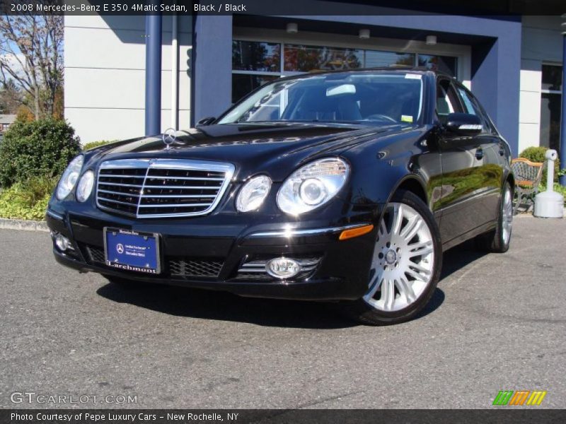 Black / Black 2008 Mercedes-Benz E 350 4Matic Sedan