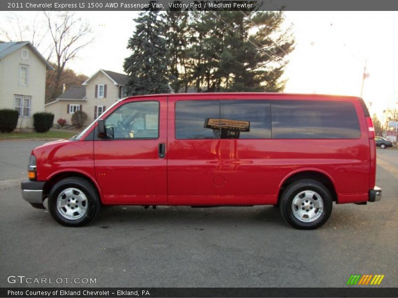 Victory Red / Medium Pewter 2011 Chevrolet Express LS 1500 AWD Passenger Van