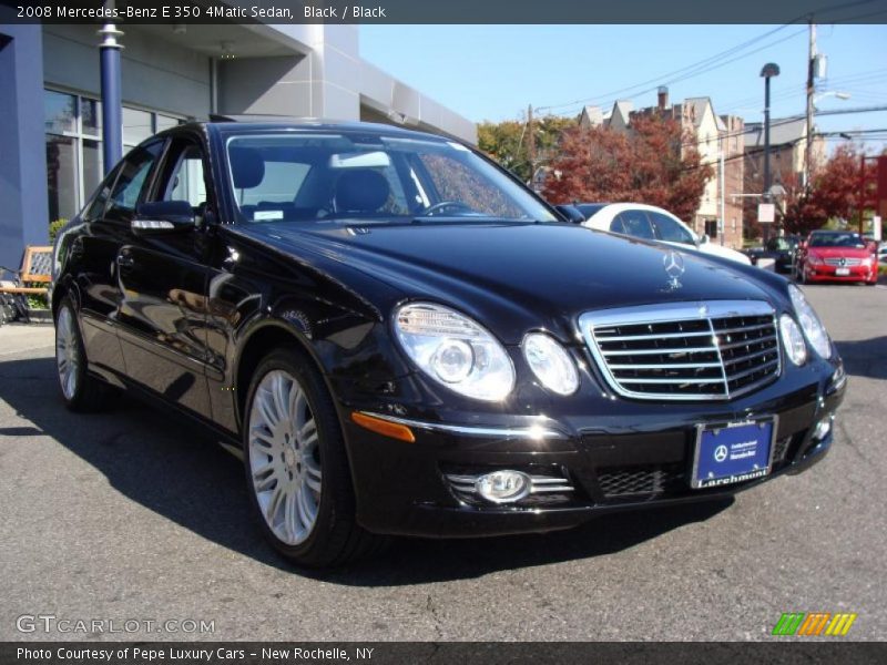 Black / Black 2008 Mercedes-Benz E 350 4Matic Sedan
