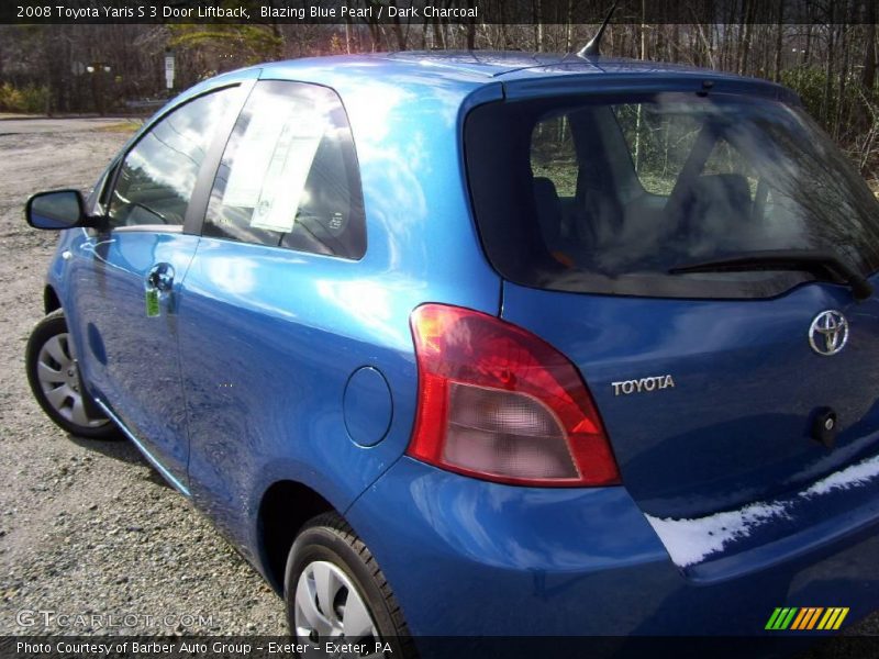 Blazing Blue Pearl / Dark Charcoal 2008 Toyota Yaris S 3 Door Liftback