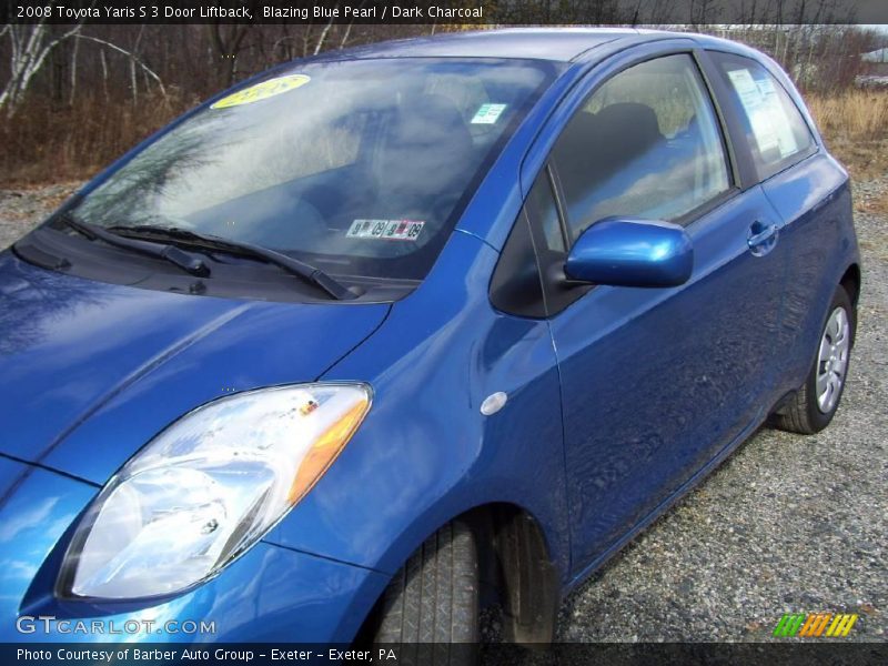 Blazing Blue Pearl / Dark Charcoal 2008 Toyota Yaris S 3 Door Liftback