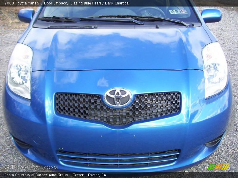 Blazing Blue Pearl / Dark Charcoal 2008 Toyota Yaris S 3 Door Liftback