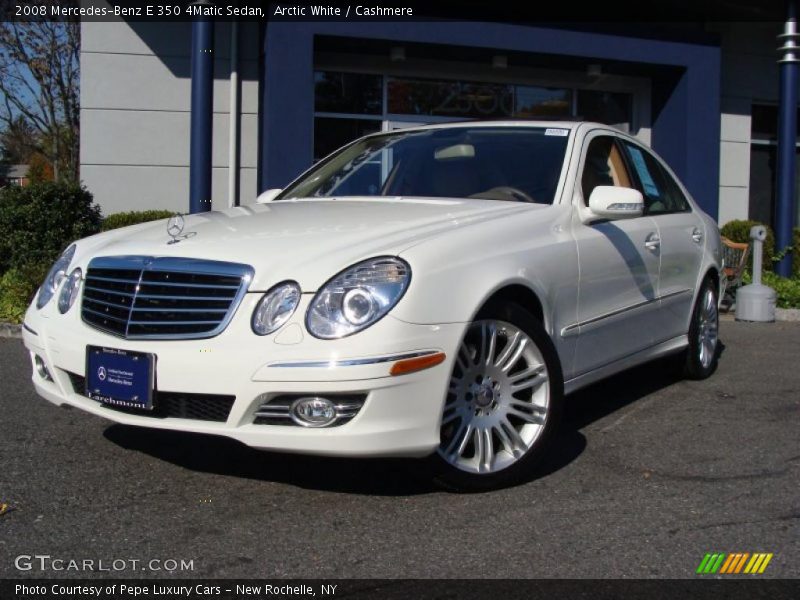 Arctic White / Cashmere 2008 Mercedes-Benz E 350 4Matic Sedan