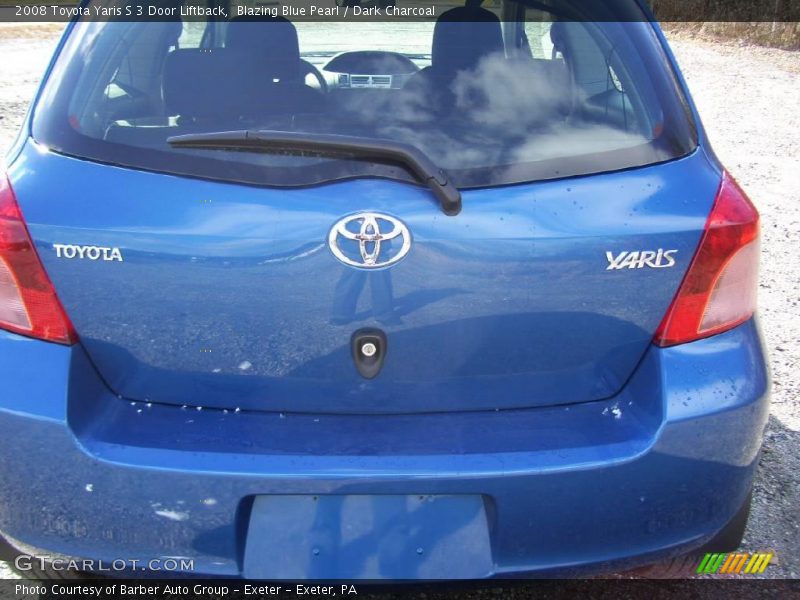 Blazing Blue Pearl / Dark Charcoal 2008 Toyota Yaris S 3 Door Liftback
