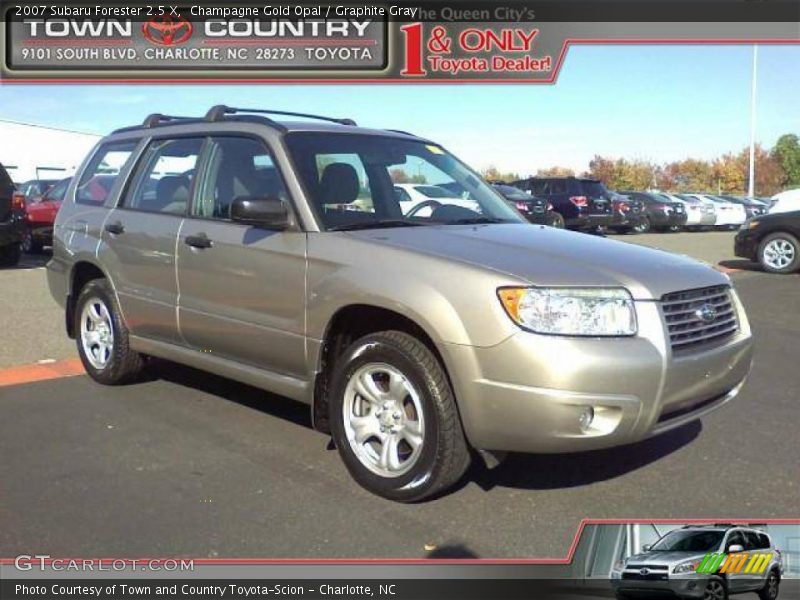 Champagne Gold Opal / Graphite Gray 2007 Subaru Forester 2.5 X