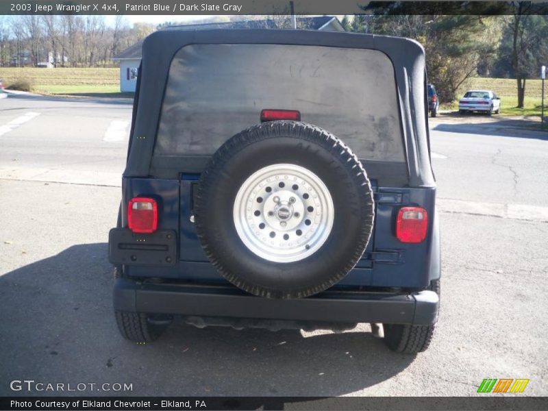 Patriot Blue / Dark Slate Gray 2003 Jeep Wrangler X 4x4