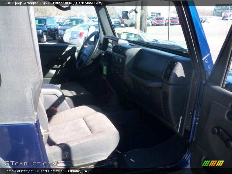 Patriot Blue / Dark Slate Gray 2003 Jeep Wrangler X 4x4