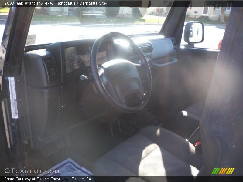 Patriot Blue / Dark Slate Gray 2003 Jeep Wrangler X 4x4
