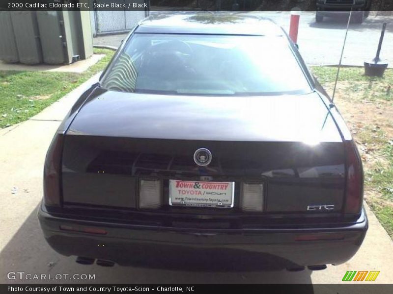 Sable Black / Black 2000 Cadillac Eldorado ETC