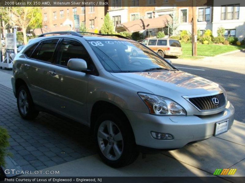 Millenium Silver Metallic / Black 2008 Lexus RX 350 AWD