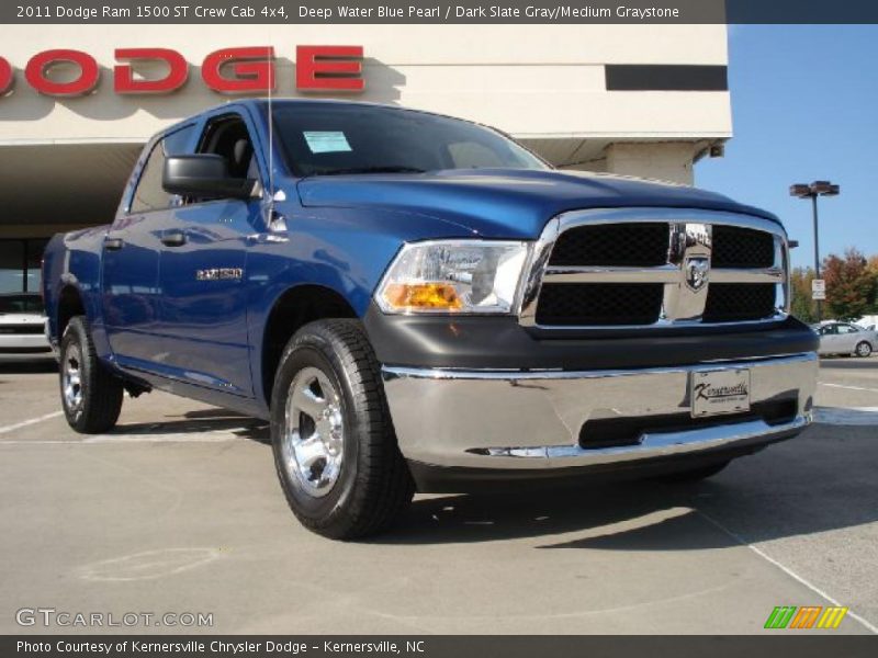 Deep Water Blue Pearl / Dark Slate Gray/Medium Graystone 2011 Dodge Ram 1500 ST Crew Cab 4x4