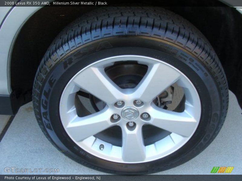 Millenium Silver Metallic / Black 2008 Lexus RX 350 AWD