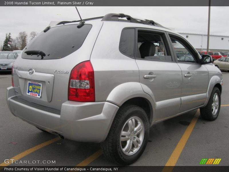 Platinum Silver / Gray 2008 Hyundai Tucson Limited