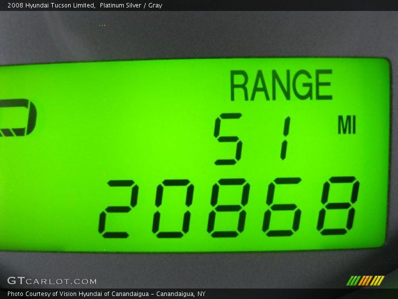 Platinum Silver / Gray 2008 Hyundai Tucson Limited