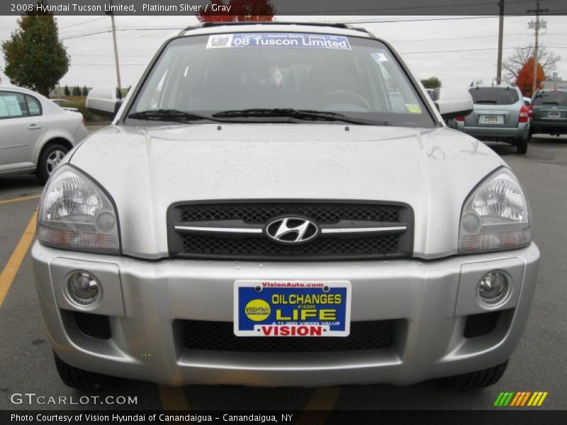 Platinum Silver / Gray 2008 Hyundai Tucson Limited