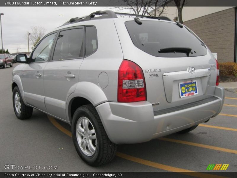 Platinum Silver / Gray 2008 Hyundai Tucson Limited