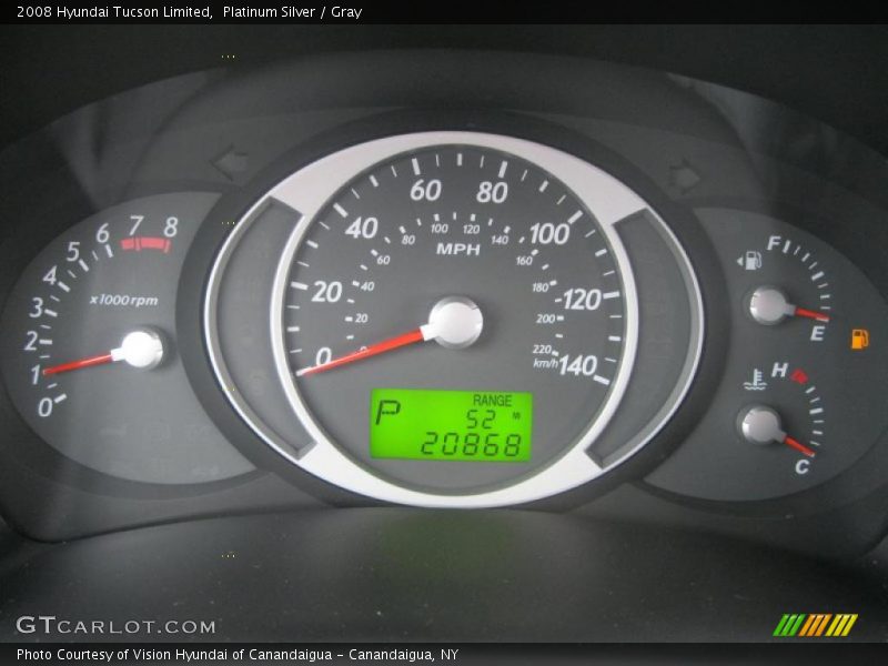  2008 Tucson Limited Limited Gauges