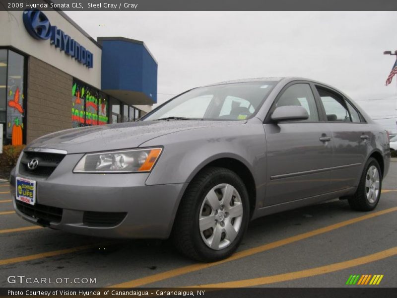 Steel Gray / Gray 2008 Hyundai Sonata GLS