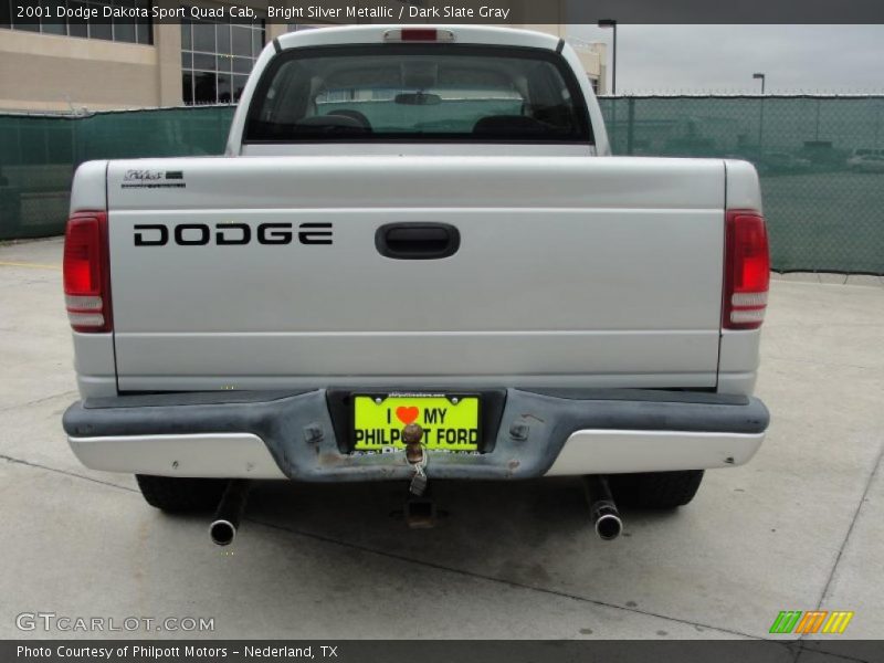 Bright Silver Metallic / Dark Slate Gray 2001 Dodge Dakota Sport Quad Cab