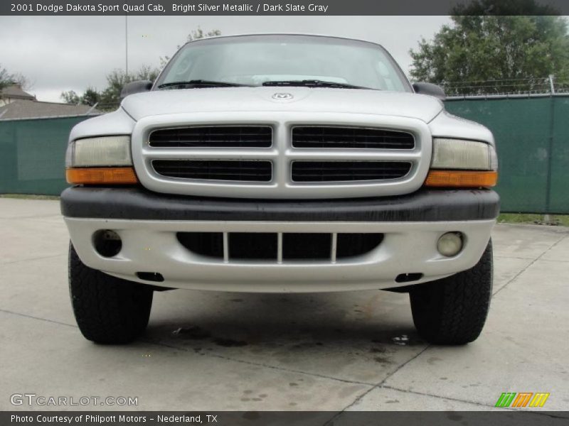 Bright Silver Metallic / Dark Slate Gray 2001 Dodge Dakota Sport Quad Cab