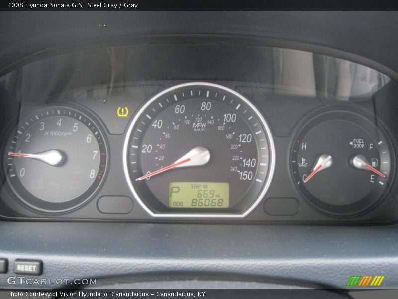 Steel Gray / Gray 2008 Hyundai Sonata GLS