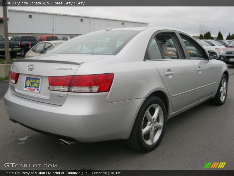 Steel Gray / Gray 2008 Hyundai Sonata SE V6