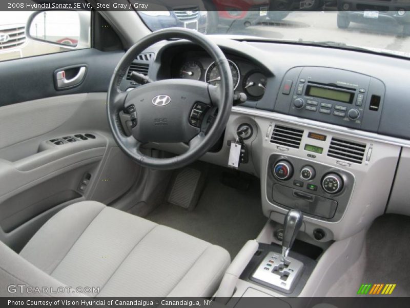Steel Gray / Gray 2008 Hyundai Sonata SE V6