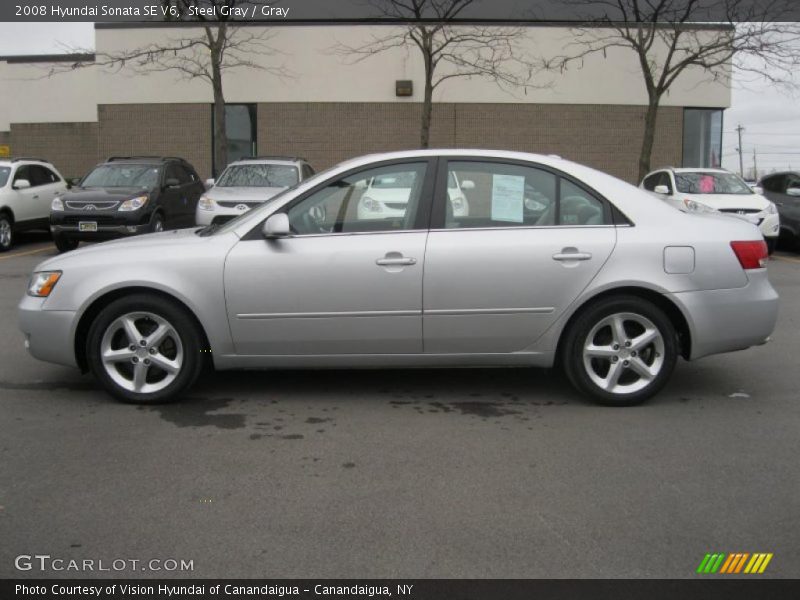 Steel Gray / Gray 2008 Hyundai Sonata SE V6