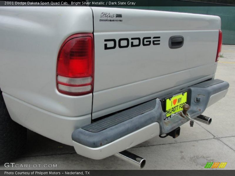 Bright Silver Metallic / Dark Slate Gray 2001 Dodge Dakota Sport Quad Cab