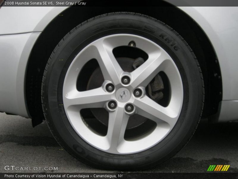 Steel Gray / Gray 2008 Hyundai Sonata SE V6