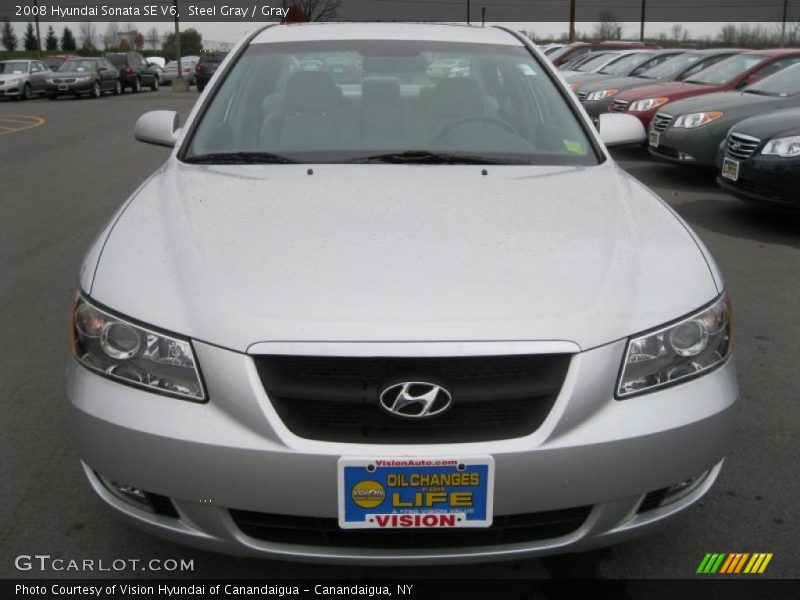 Steel Gray / Gray 2008 Hyundai Sonata SE V6