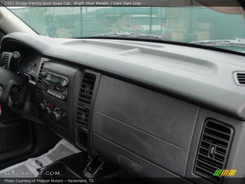 Bright Silver Metallic / Dark Slate Gray 2001 Dodge Dakota Sport Quad Cab