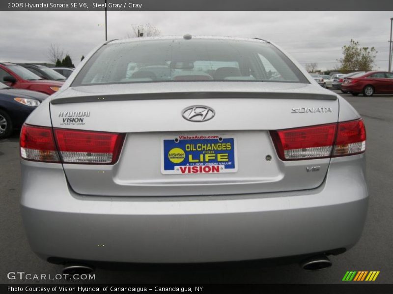 Steel Gray / Gray 2008 Hyundai Sonata SE V6