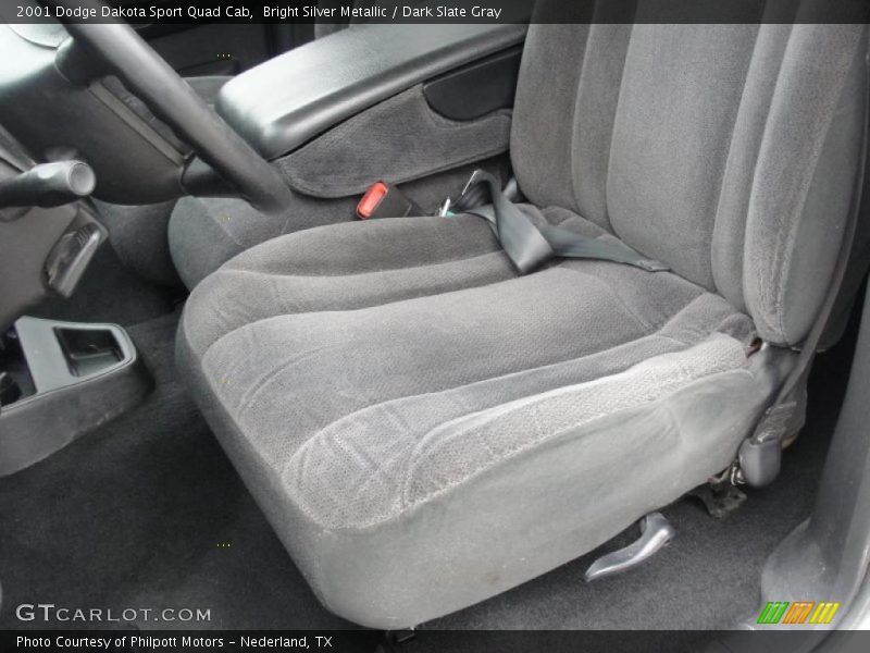 Bright Silver Metallic / Dark Slate Gray 2001 Dodge Dakota Sport Quad Cab