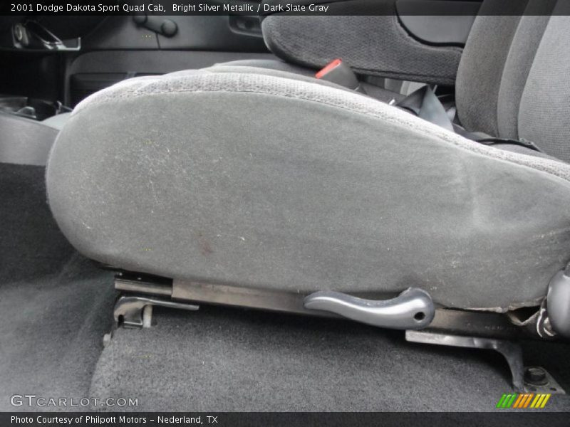 Bright Silver Metallic / Dark Slate Gray 2001 Dodge Dakota Sport Quad Cab