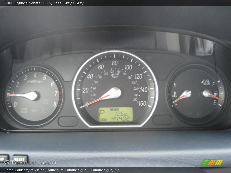 Steel Gray / Gray 2008 Hyundai Sonata SE V6