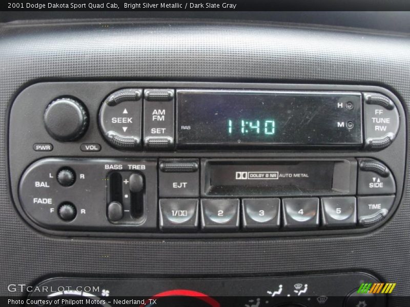 Controls of 2001 Dakota Sport Quad Cab