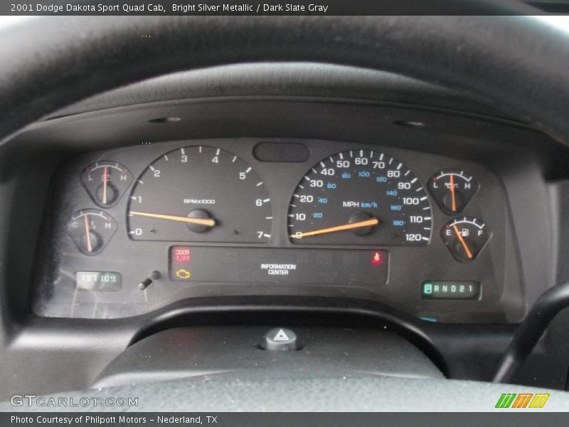  2001 Dakota Sport Quad Cab Sport Quad Cab Gauges