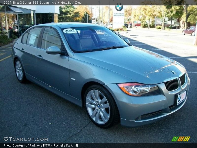 Arctic Metallic / Grey 2007 BMW 3 Series 328i Sedan