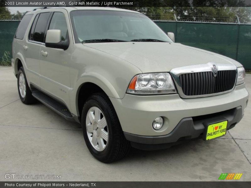 Gold Ash Metallic / Light Parchment 2003 Lincoln Aviator Luxury AWD