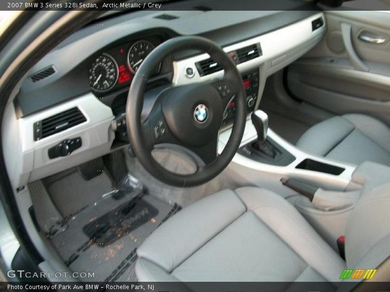 Arctic Metallic / Grey 2007 BMW 3 Series 328i Sedan