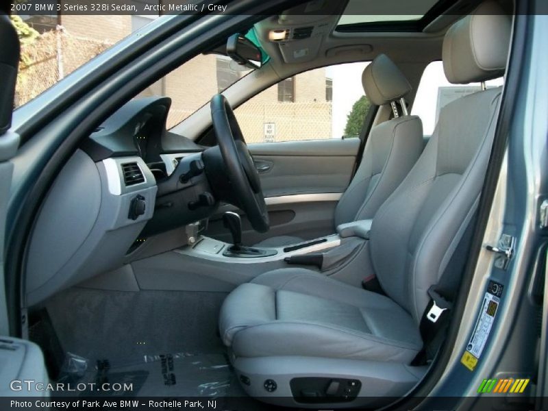 Arctic Metallic / Grey 2007 BMW 3 Series 328i Sedan
