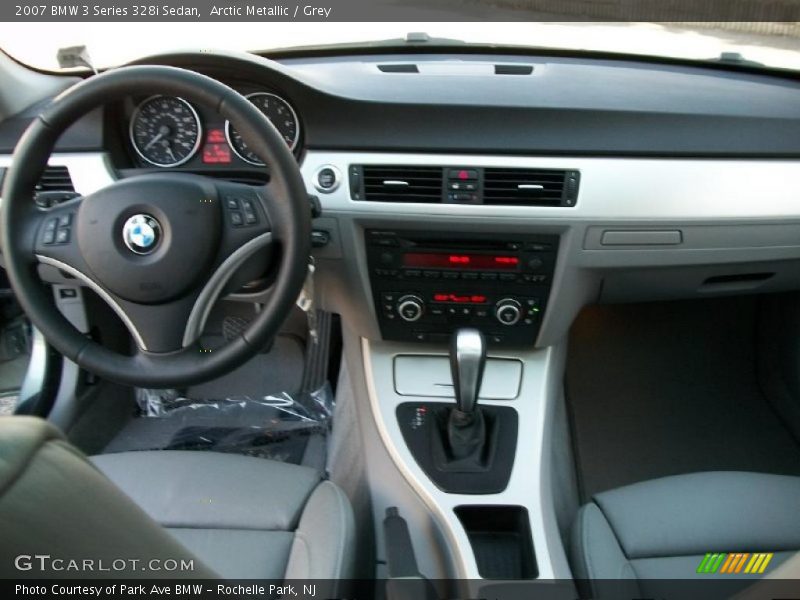 Arctic Metallic / Grey 2007 BMW 3 Series 328i Sedan