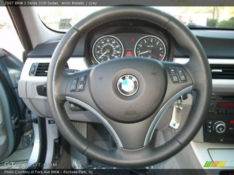 Arctic Metallic / Grey 2007 BMW 3 Series 328i Sedan
