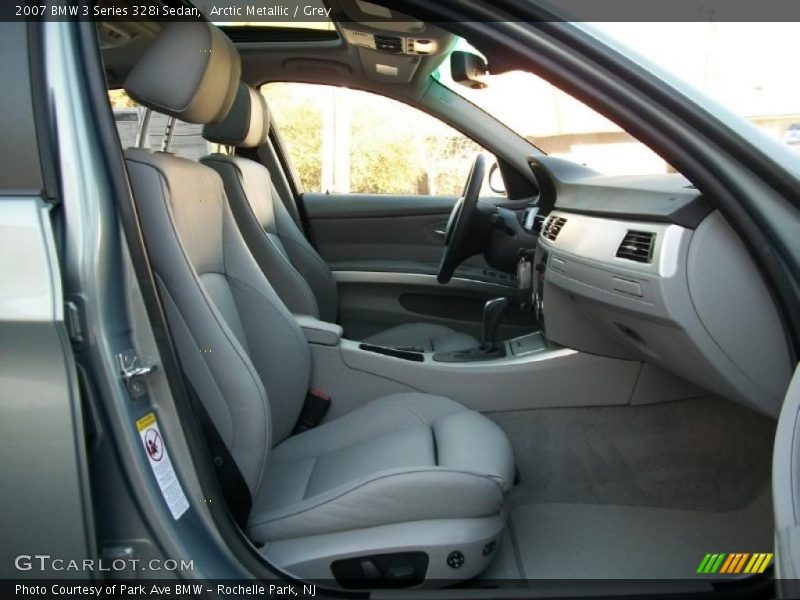 Arctic Metallic / Grey 2007 BMW 3 Series 328i Sedan
