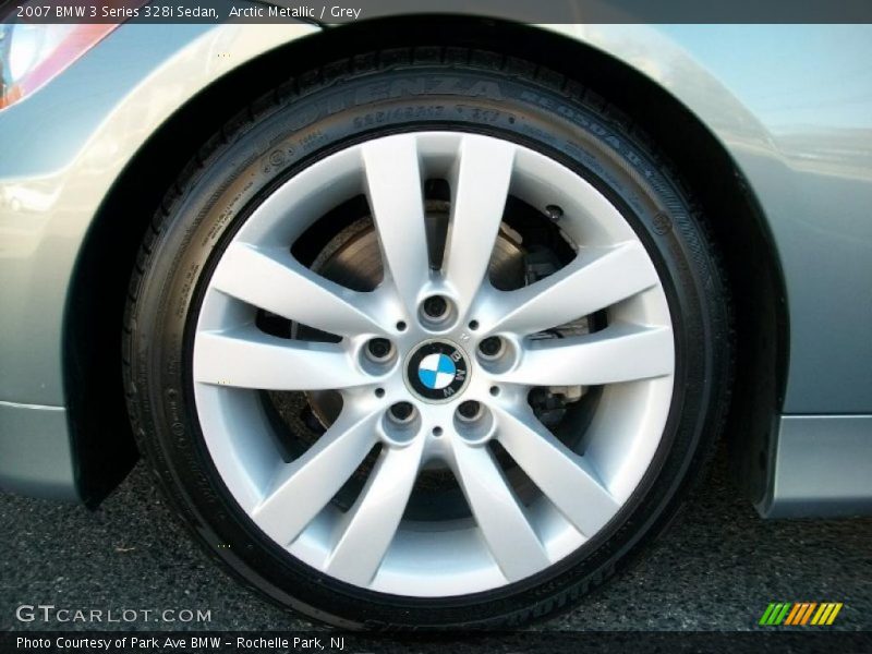 Arctic Metallic / Grey 2007 BMW 3 Series 328i Sedan