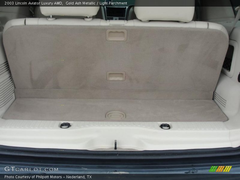  2003 Aviator Luxury AWD Trunk