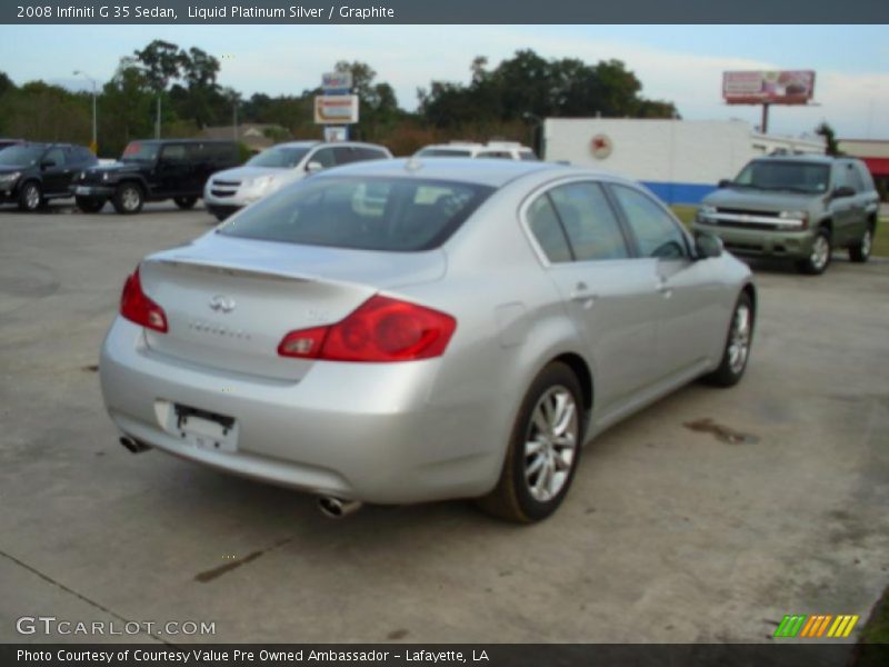 Liquid Platinum Silver / Graphite 2008 Infiniti G 35 Sedan